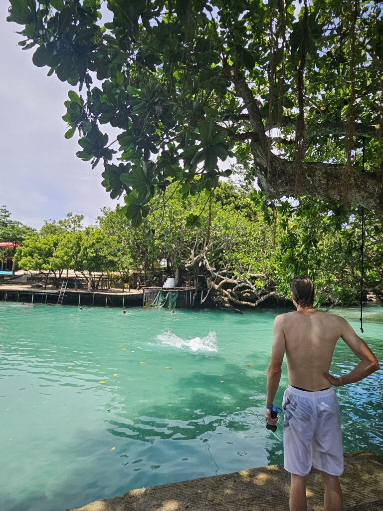 Blue Lagoon Efate Vanuatu swimming stop on the Full Day Island Tour from Port Vila