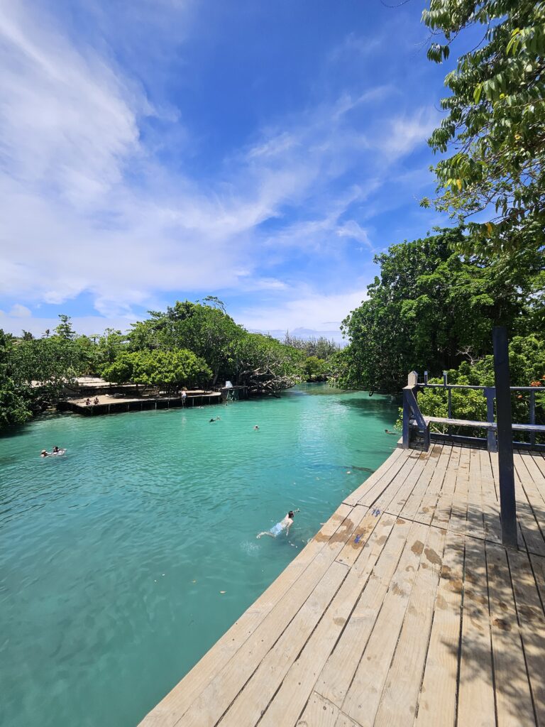 Blue Lagoon Efate Vanuatu swimming stop on the Full Day Island Tour from Port Vila